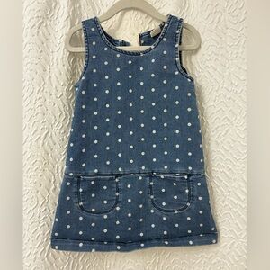 GAP Blue Polka Dot Kids Dress 3yrs